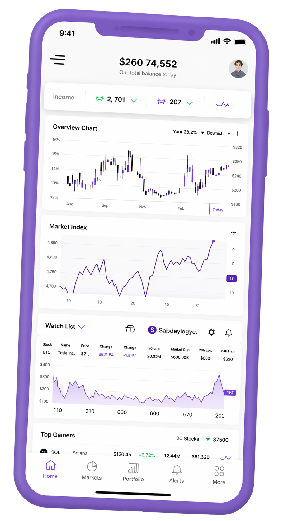 Portfolio-Tracking Mobile-Interface
